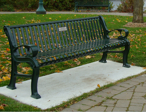 Memorial Bench at Victoria Park, Milton.