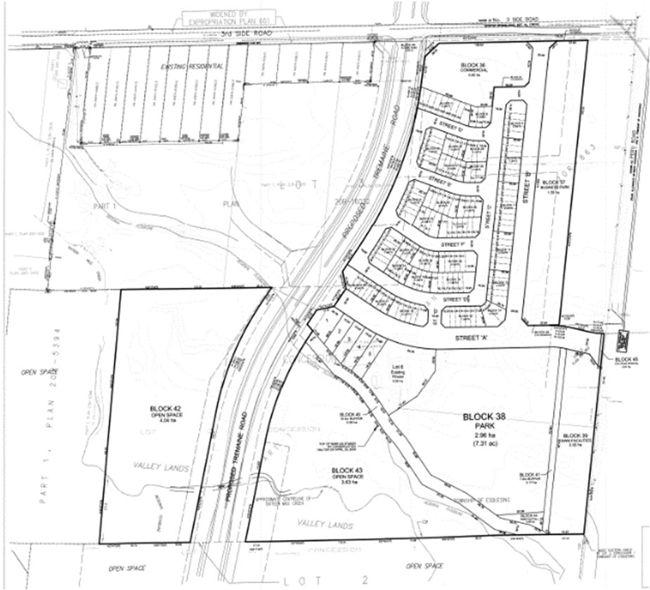 Map of development area