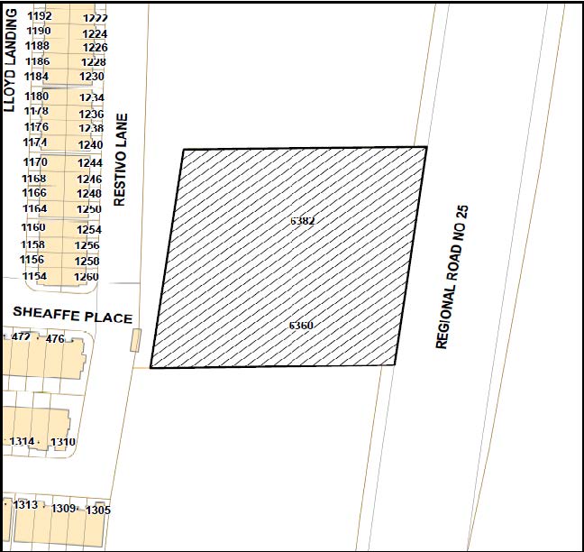 Map of development area