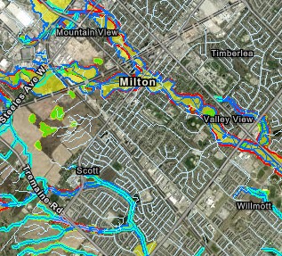 Photo of a flood hazard map